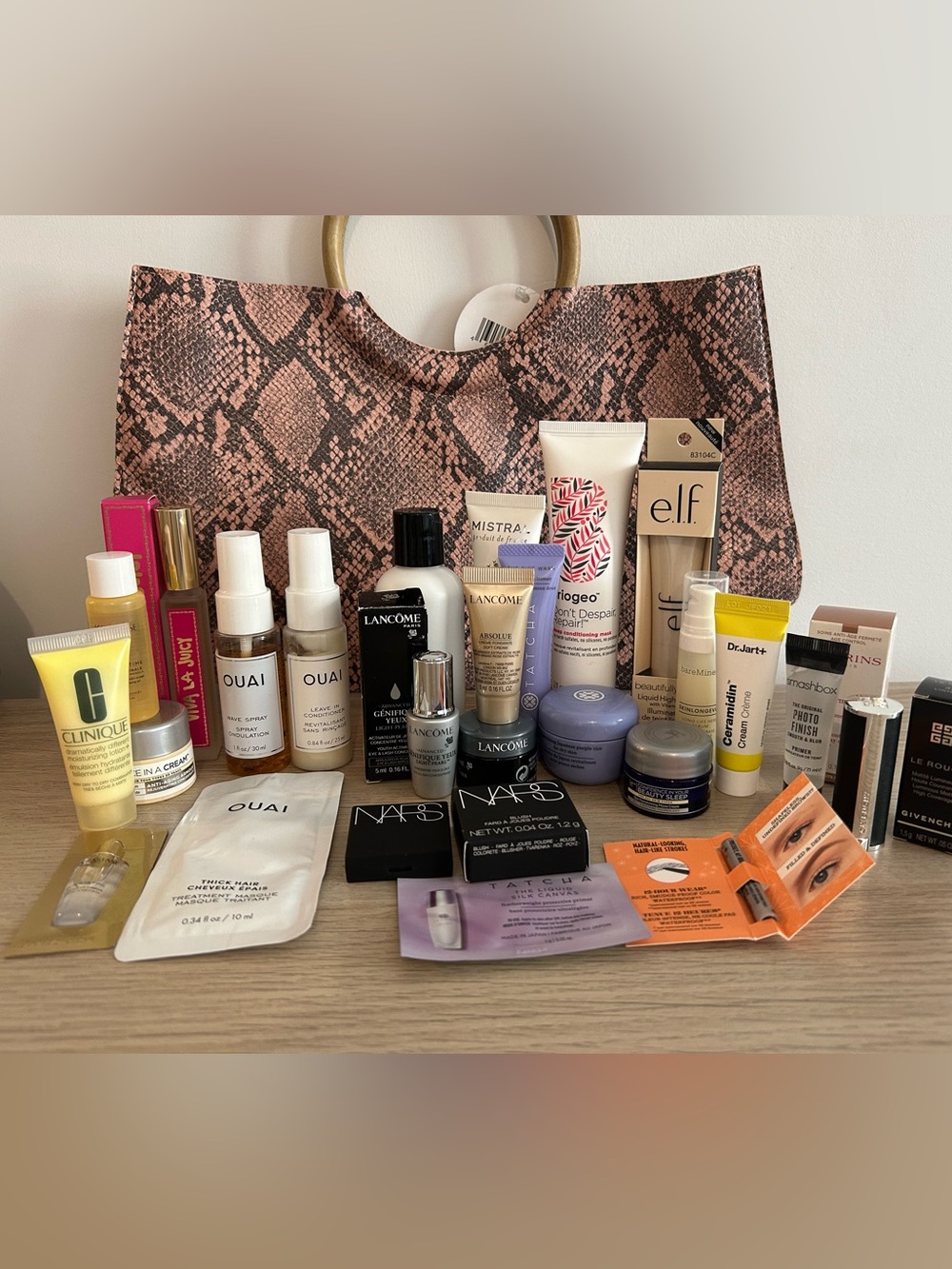 40 pieces skincare and makeup set with bag